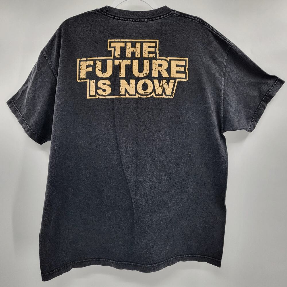 WWE NXT Old School Logo Black & Yellow Distressed Graphic T-shirt Men's Size XL - Picture 2 of 5